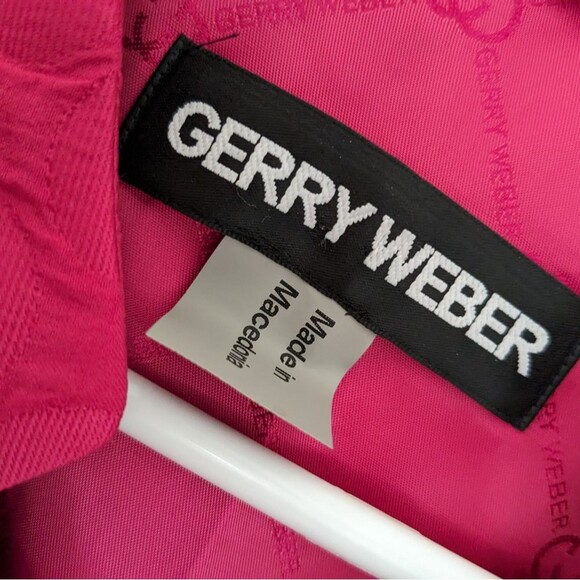 Gerry Weber Blazer Womens sz 14 Designer Waffle Weave Barbiecore Jacket Cropped - Picture 11 of 11
